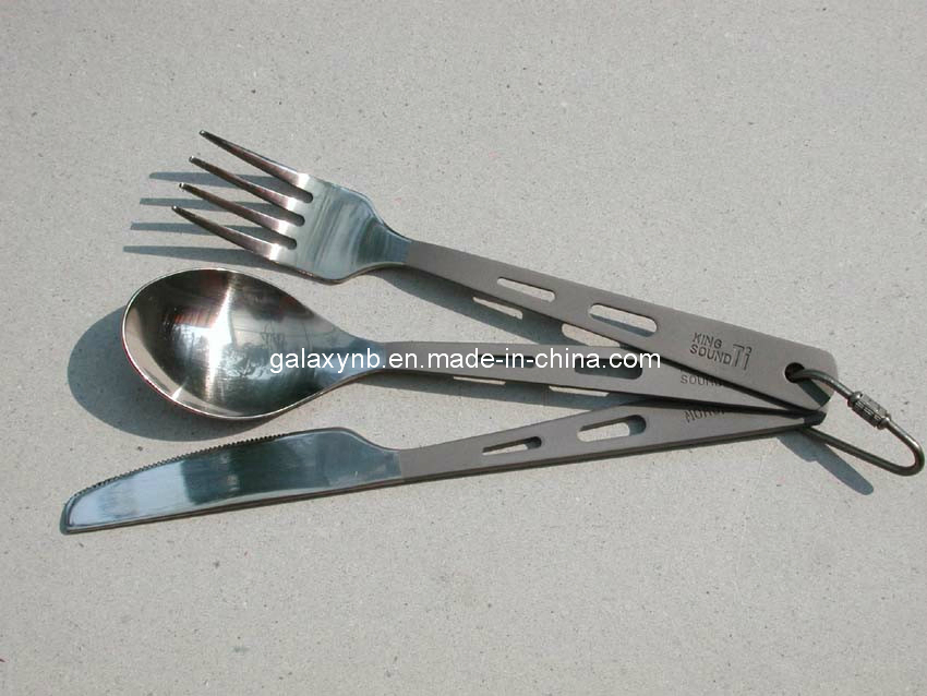 High Quality Titanium Folding Spork Grs-Kt301 for outdoor