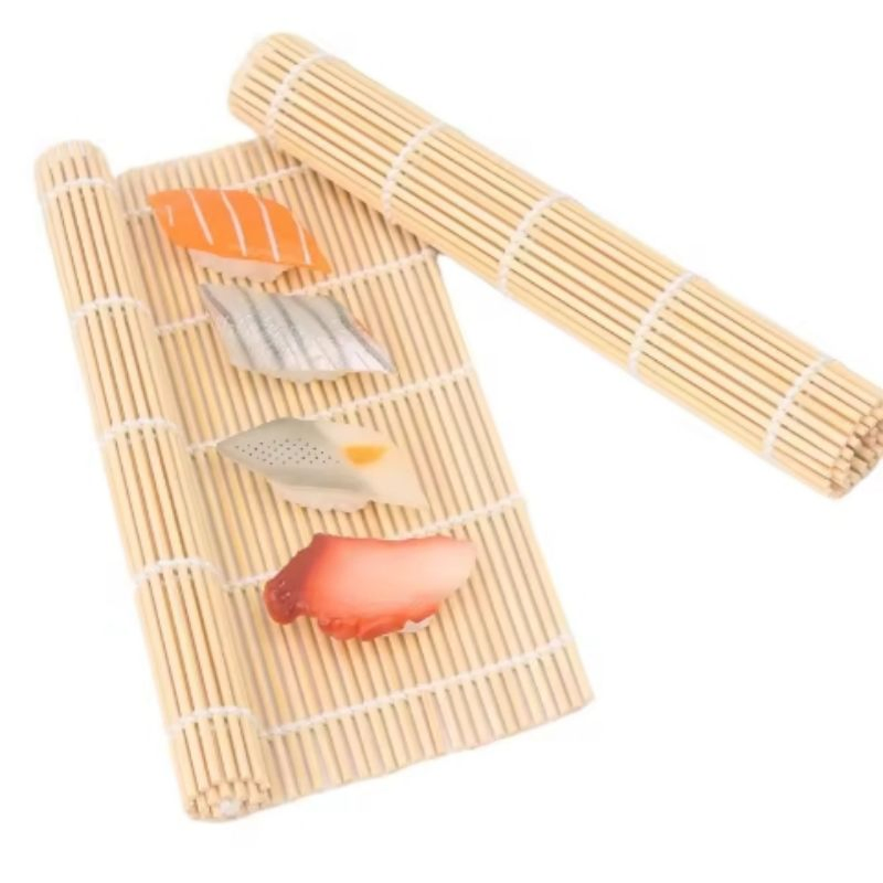Factory Wholesale Natural Sushi White Skin Bamboo Japanese Cuisine Sushi Mat