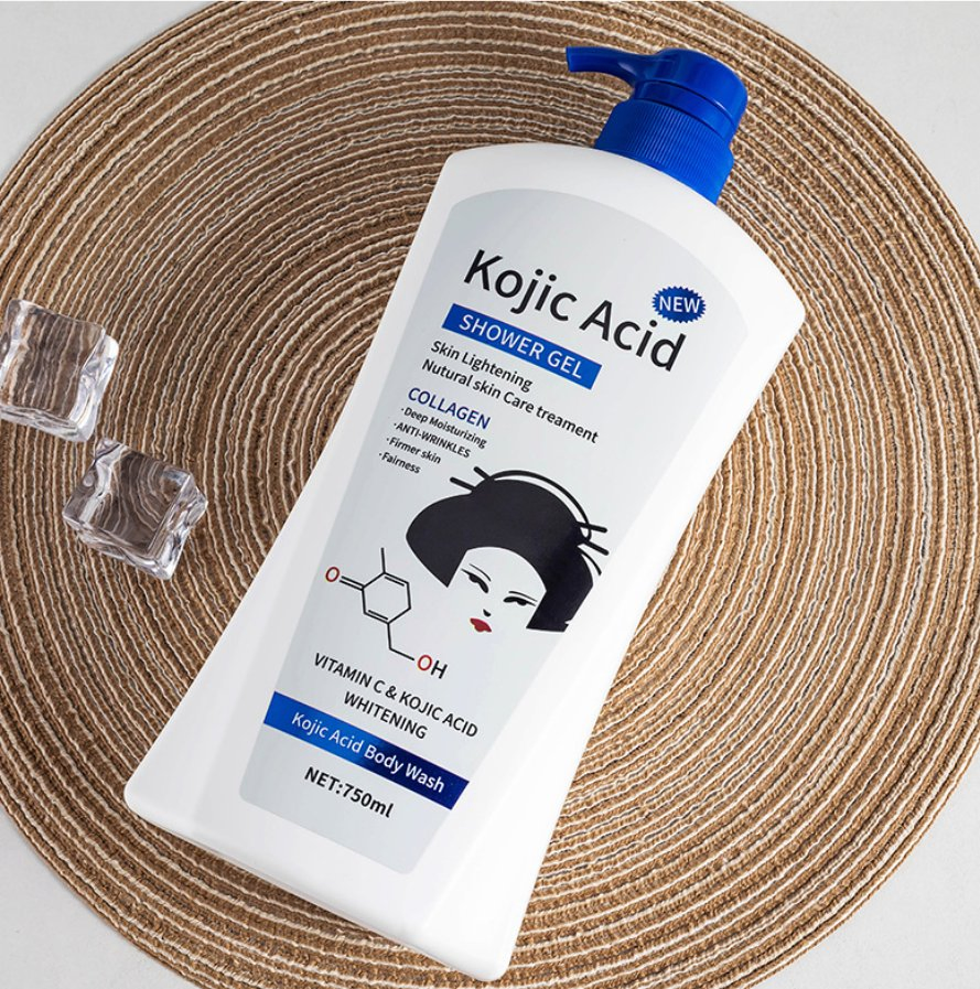 Online Wholesale and Retail 750ml Brightening Body Wash Kojic Acid Lavender Moisturizing Whitening Shower Gel Kojic Acid Brightening Body Wash