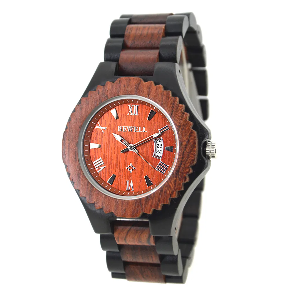 Hot Selling Fashion Gift Wood Quartz Watches for Men with Life Water Resistant