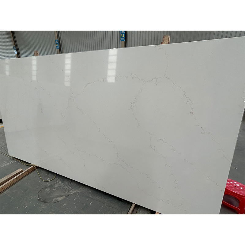 Artificial Stone Polished/Honed White Calacatta White Quartz Big Slab for Interiors/Indoor Kitchen/Bathroom Countertops/Vanity