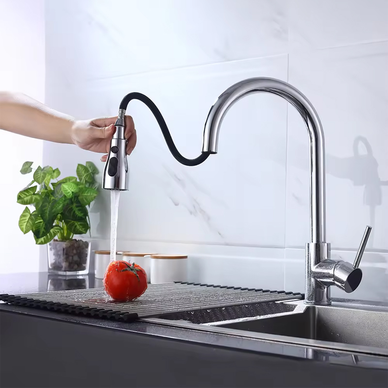 Kitchen Faucet Stainless Steel 304 Water Tap Modern Kitchen Taps Brass Pull out Sprayer Kitchen Mixer Sink Faucets