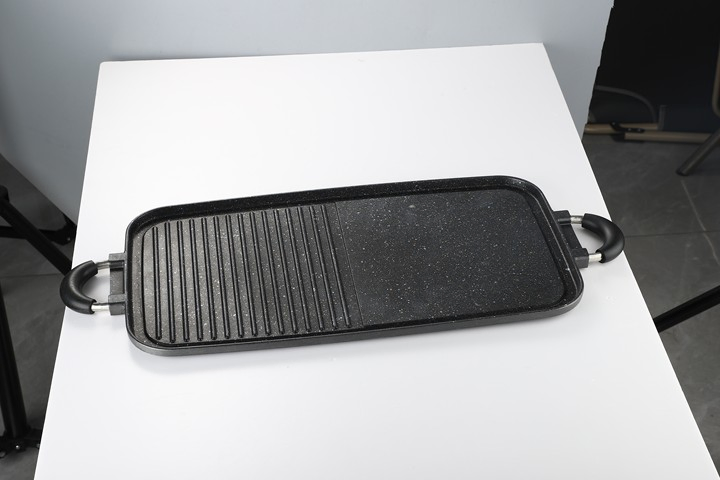 Hot Sell Outdoor Cast Aluminum Double Side Reversible Griddle BBQ Grill Pan