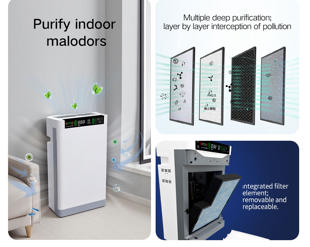 Smart Air Carb Freshener Integrated with Air Cleaner and Ionic Air Purifier