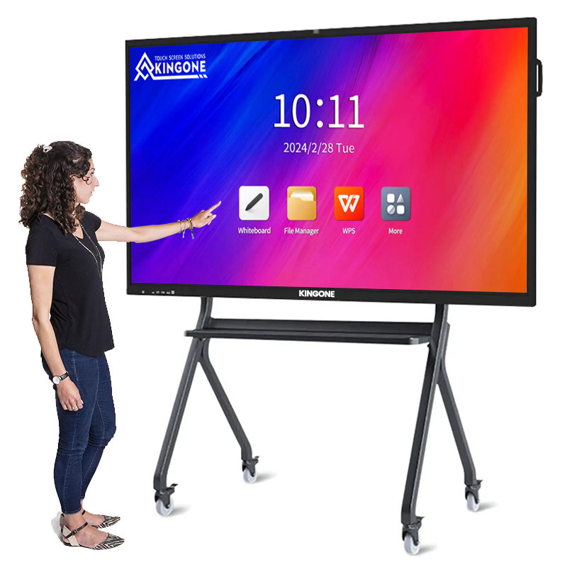 OEM ODM 75 Inch Smart Interactive Display Manufacturer LCD Whiteboard 4K UHD Flat Panel Touch Screen for Business School
