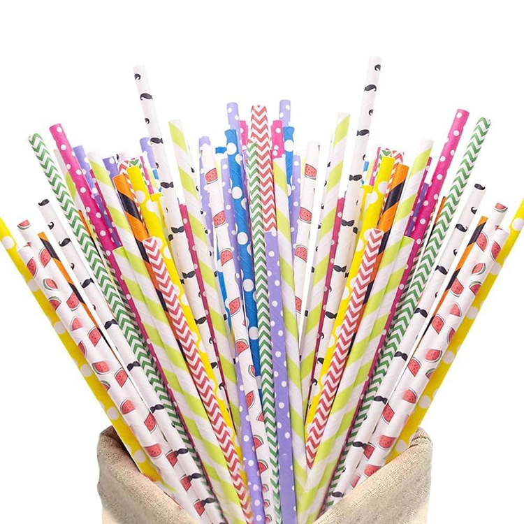 Eco Friendly Disposable Paper Straws Biodegradable Paper Drinking Straw