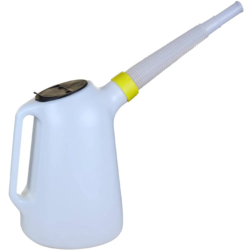 Medidor Graduado 6 Litros Con Extension Flexible / Graduado Vaso Medidor Con Tapa 6 Litros - Oil Jug