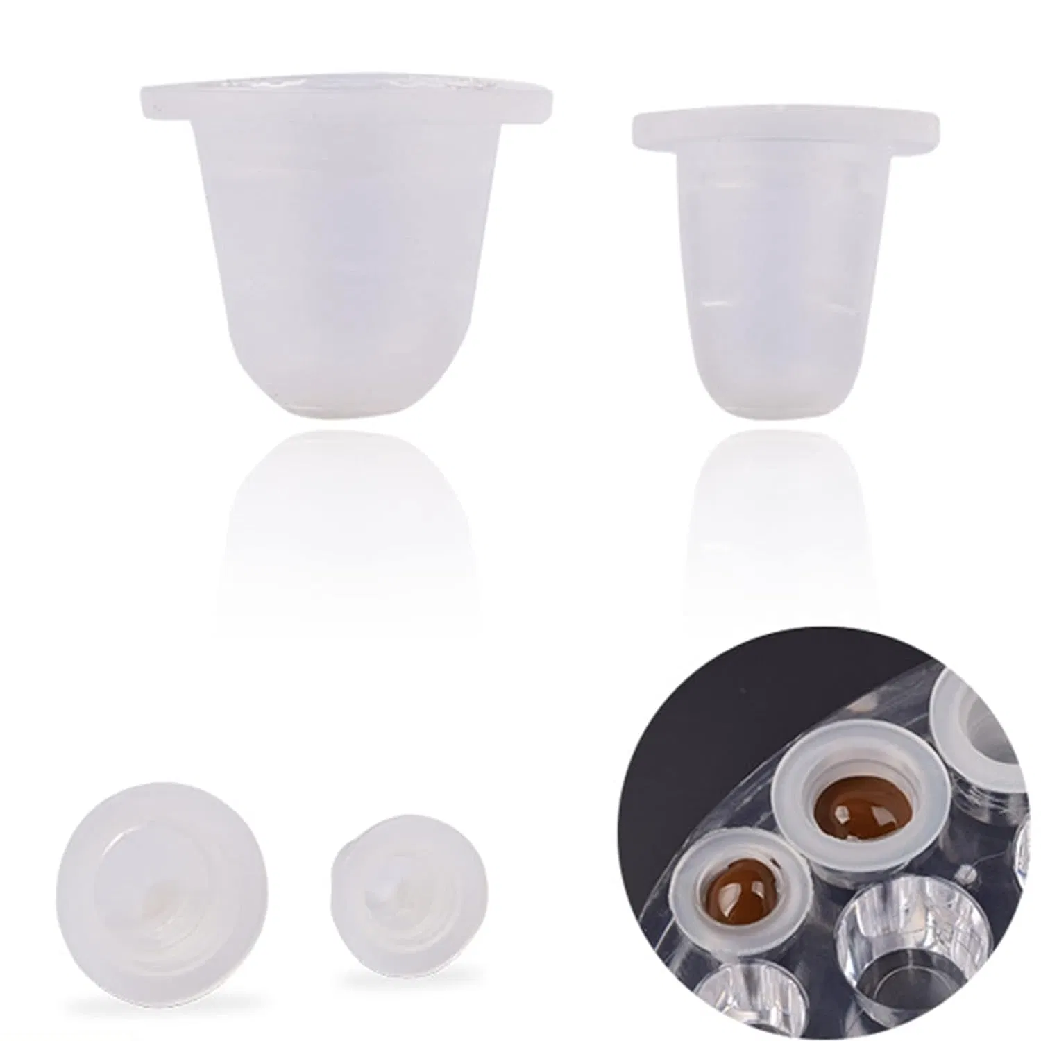 Silicone Tattoo Ink Cups Tattoo Makeup Pigment Cups Permanent Make up