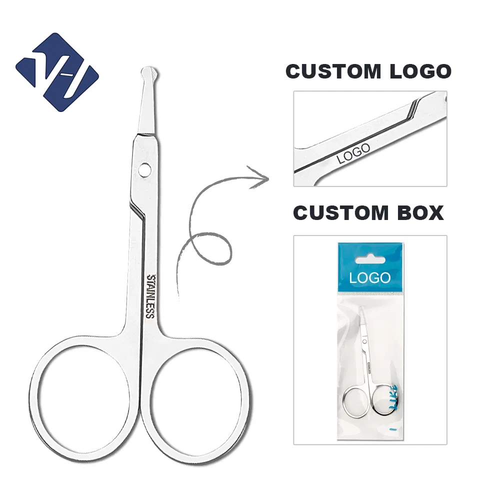 Wholesale Stainless Steel Beauty Scissors Nose Hair Trimming Tool Eyebrow Scissors