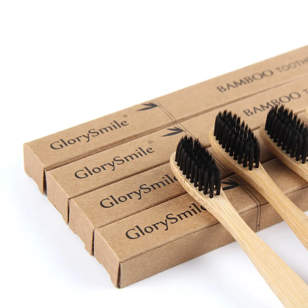 Adult Toothbrush 100% Compostable Customise Ecofriendly Bamboo Fiber Toothbrush Charcoal Toothbrush