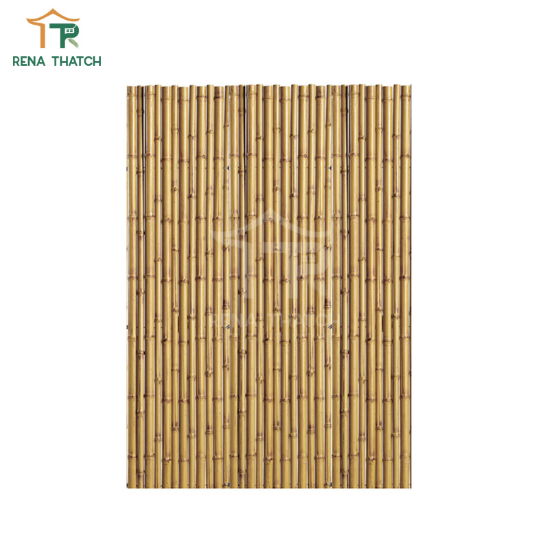 Wholesale Outdoor Artificial Bamboo Fence Plastic Bamboo Screen Faux Bamboo Privacy Fence Around Pool Attached to Chain Link