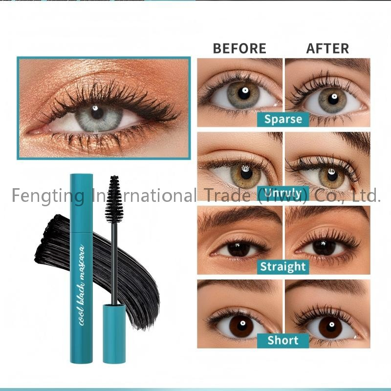 Smudge Proof Long-Lasting Mascara with Fiber Lengthening Volumizing Waterproof Intense Soft Full Lashes Mascara