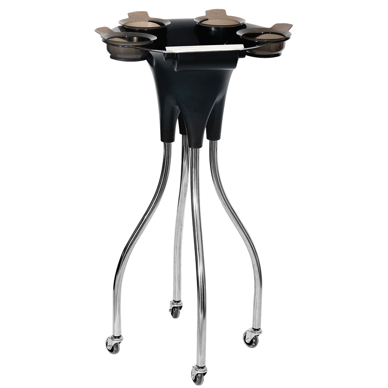 Hair Dying Coloring Trolley Rolling Cart with Mixing Bowl, Hair Salon Service Instrument Trolley Stand