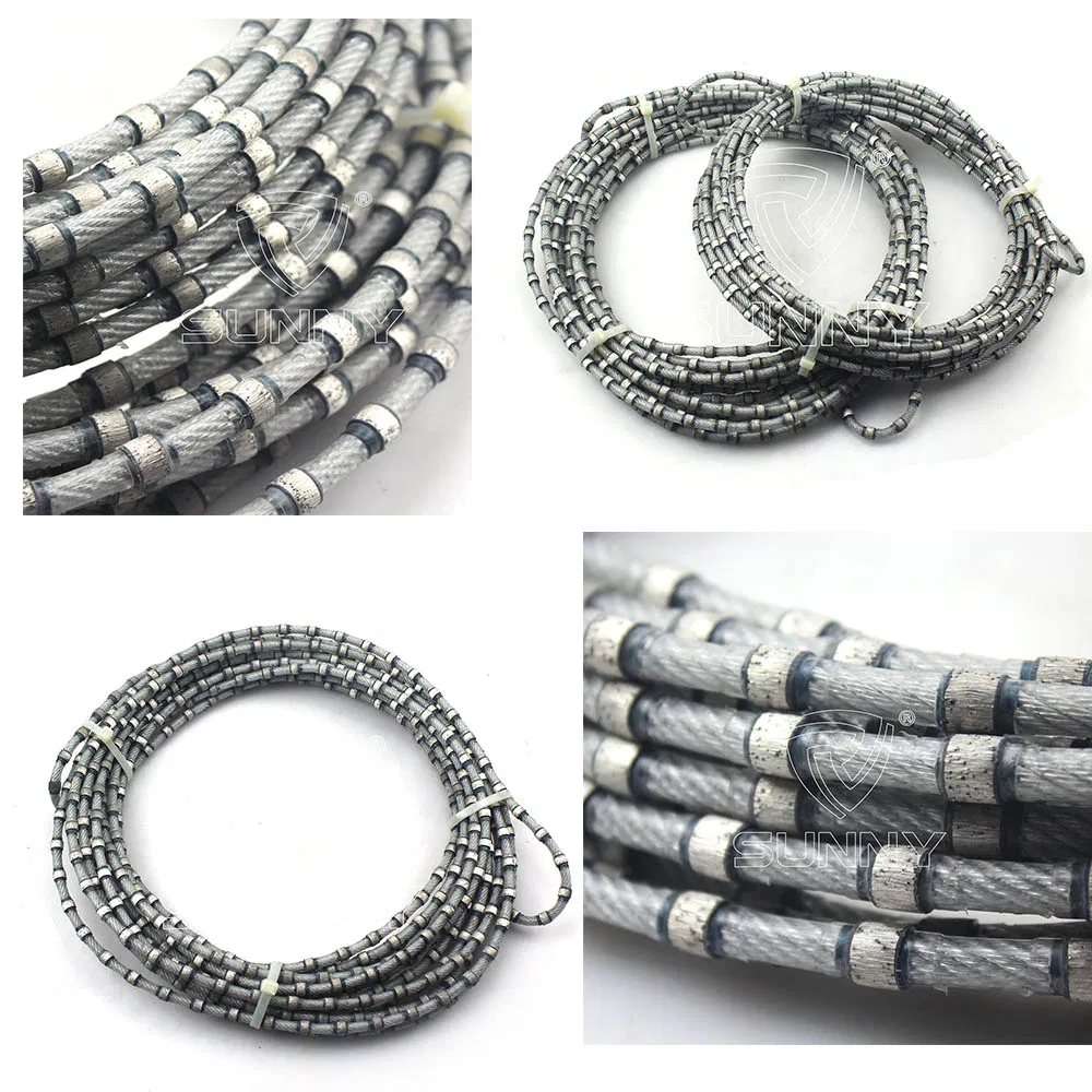 China Manufacturer 6.3mm Multi Diamond Wire Saw Rope for Granite Marble Gang Wire Cutting Machine