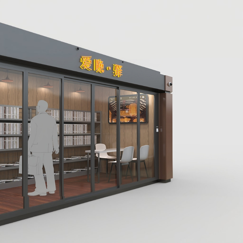 24-Hour Mobile Self-Service Vending Machine Kiosk for Snacks and Drinks