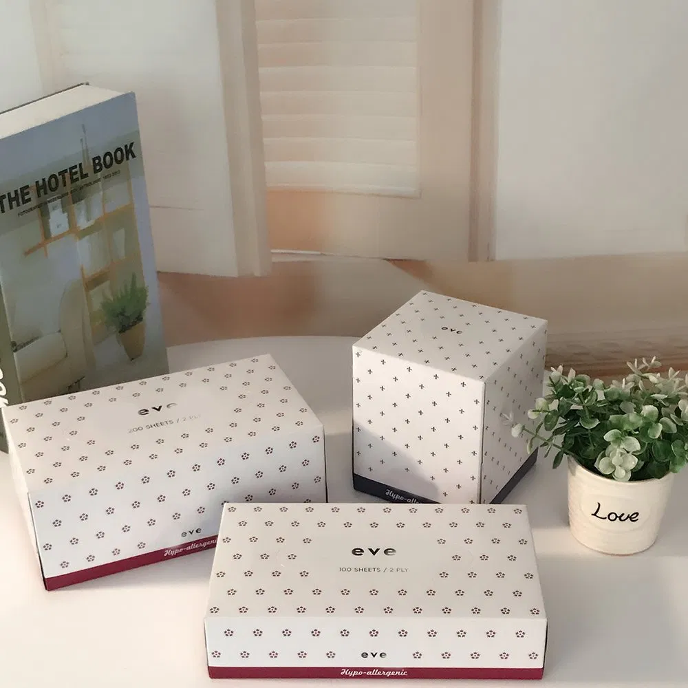 Classical Box Tissue Compostable Hygienic 100% Bamboo Faciel Tissue