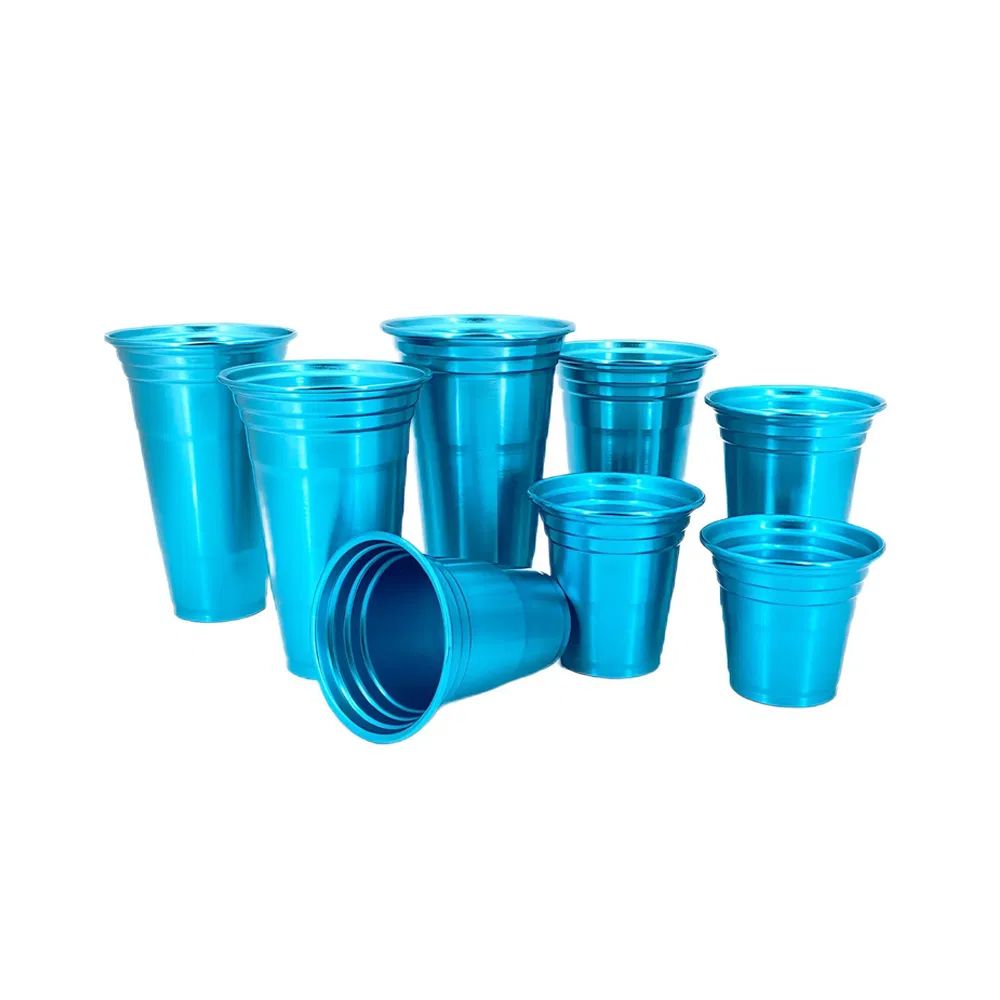 Reusable Aluminum Goblet Party Wine Goblet Cup Colorful Drinking Metal Goblet Cup