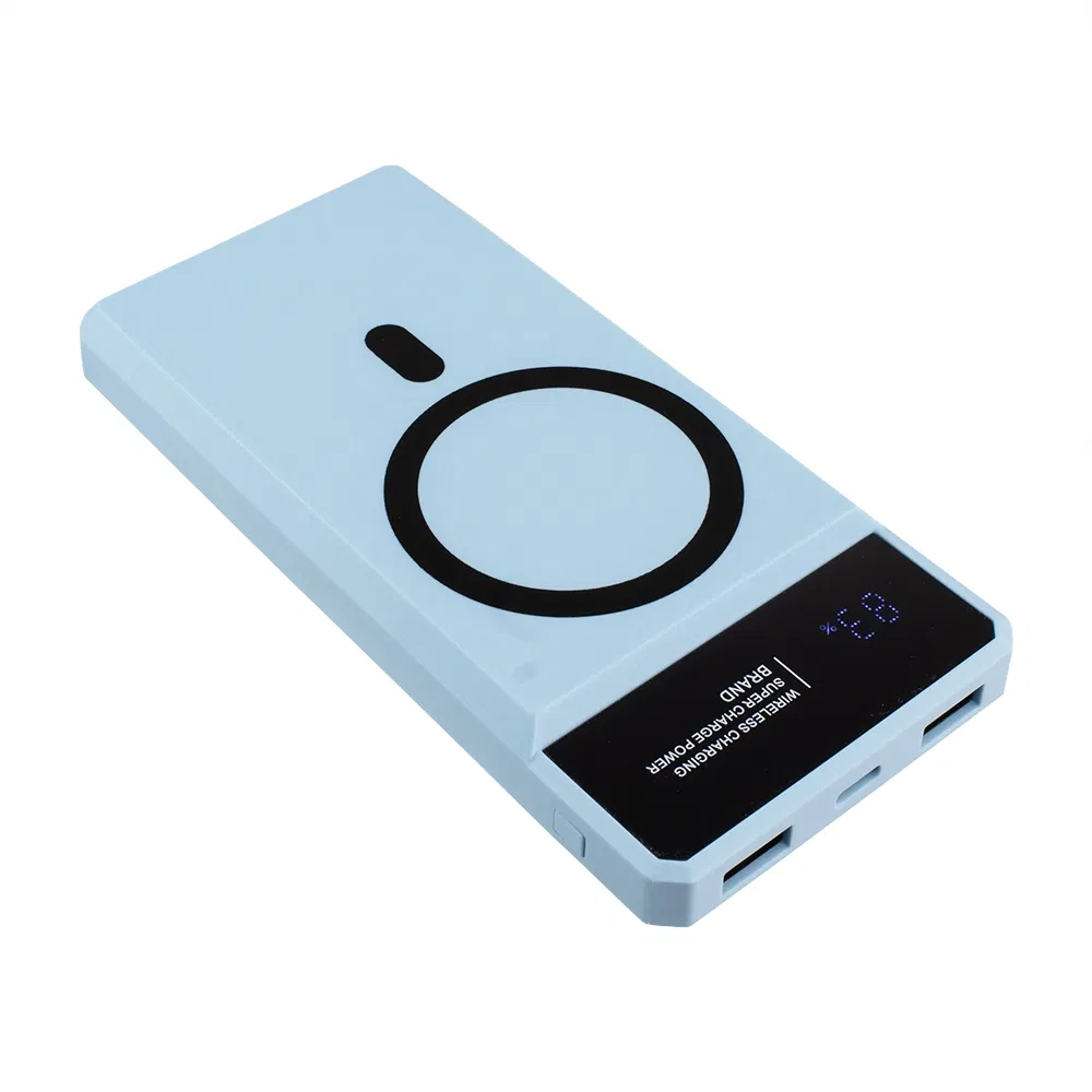 2024 New Km-K143 Ultra Thin LED Display Fast Charging Station with Magnetic Wireless Charging Mobile Power Bank Custom Logo