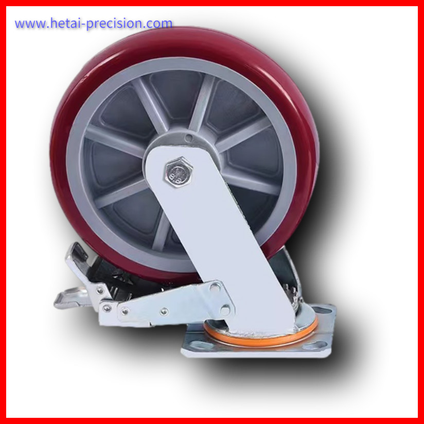 Custom Swivel Industrial Caster Wheel PU Caster Wheel Rubber Caster Wheel Rigid Caster Wheel Trolley