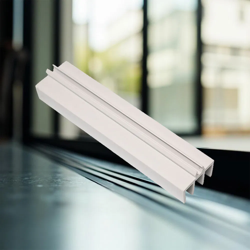 Plastic Guide Channel for Sliding, White Rigid PVC Track with 3 Channels, Low Friction