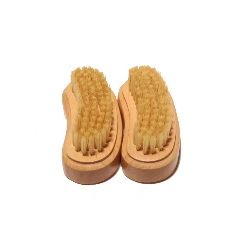 Factory Wholesale Customizable Natural Wood Sisal Nail Dust Cleaning Brush