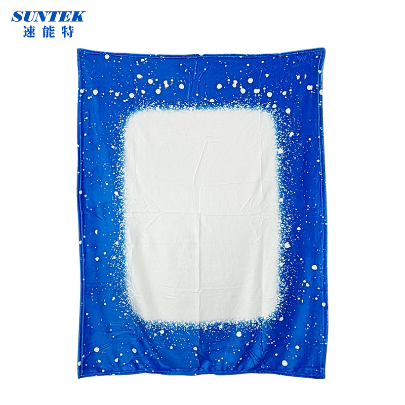 Sublimation Faux Bleach Baby Fleece Blanket for Gift