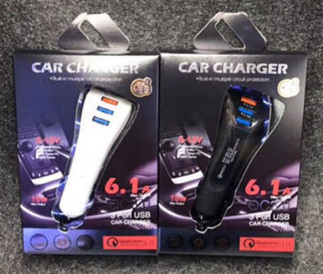 QC3.0 3 USB Ports 3.1A Car Power Adapter Quick Charger