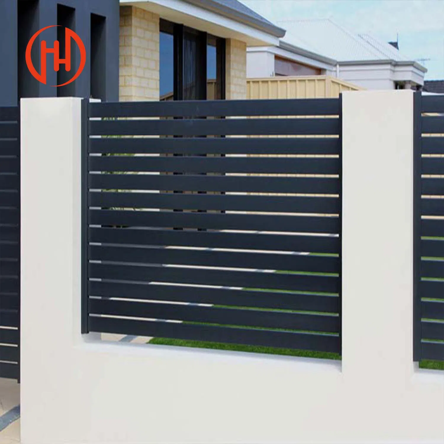 Aluminum Fenceing System Gate Price Decorative Panel Horizontal Black China Used Garden Pool Slat Panels Aluminium Fence