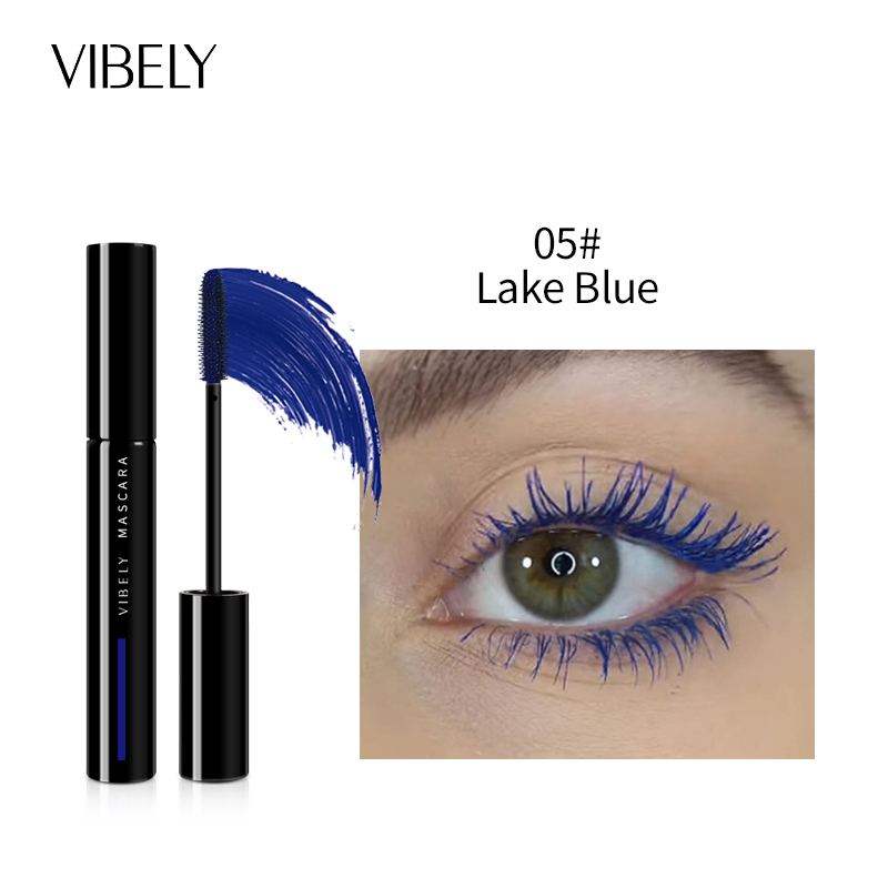 Colorful Waterproof Long Lasting Curling Thick Lengthening Eyelash Blue Red Mascara
