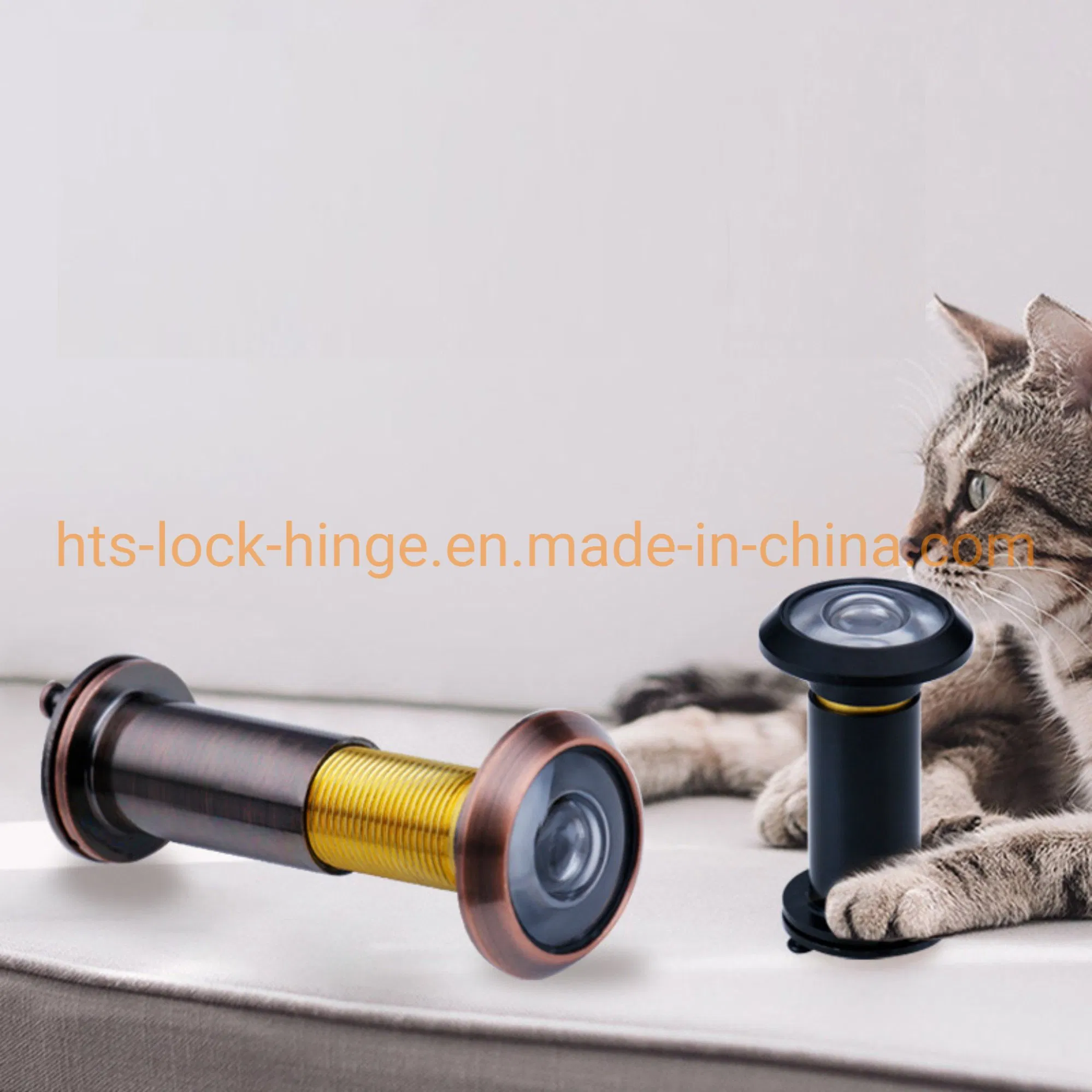 Door Peephole 200 Degree Wide Angle with Rotating Privacy Cover by Zinc Alloy Peephone