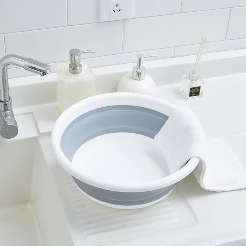 Multifunctional Foldable Sink Two Colors Reinforced Various Scenes Applicable Plastic Basin
