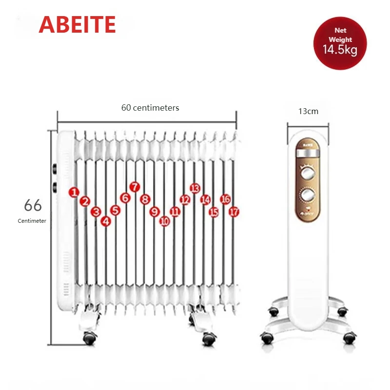 Efficient Abeite Electric Oil Heater 17 Heating Plate for Clothes Babies and Mothers