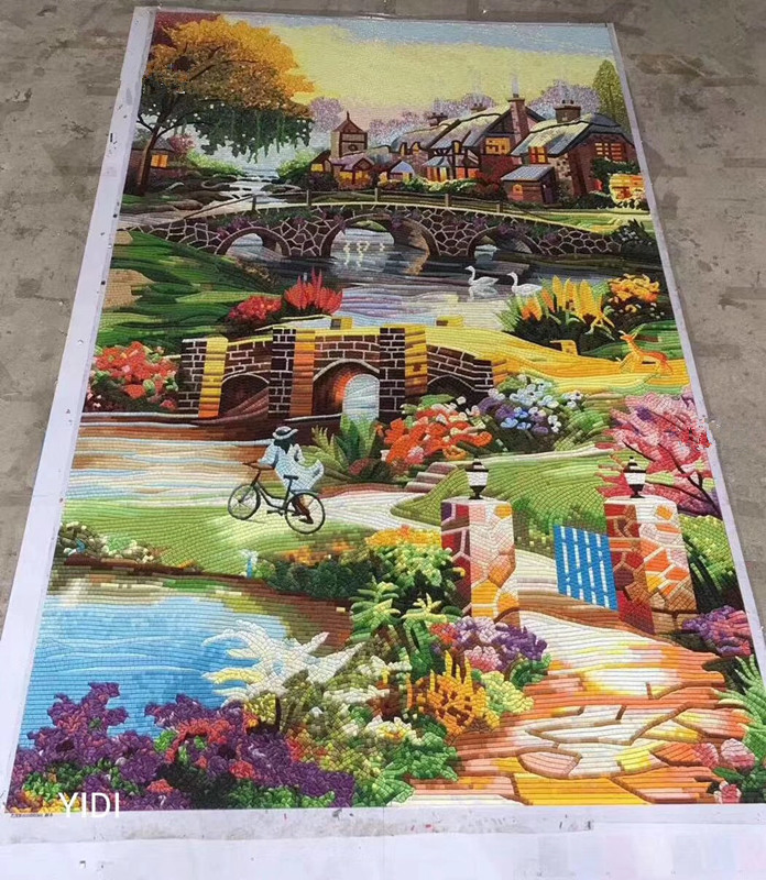 Мозаика стеклянная смешанных цветов, 30x30 мм