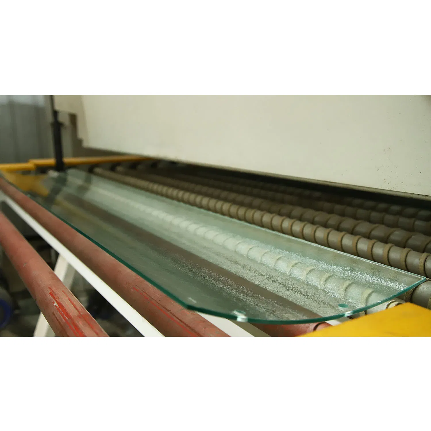 Bent Flat Tempered Shower Glass for Bathroom with Drilling Hole, Flat Polished