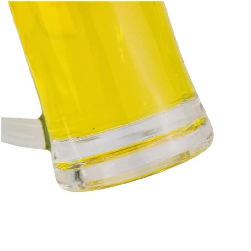 12oz Handgrip Shape Transparent Color Glass Mug