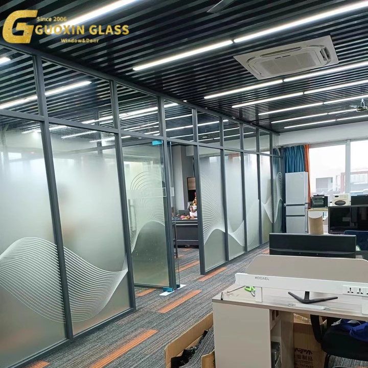 Guoxin/OEM Window Shower Screen Frosted Wave Fluted Glass
