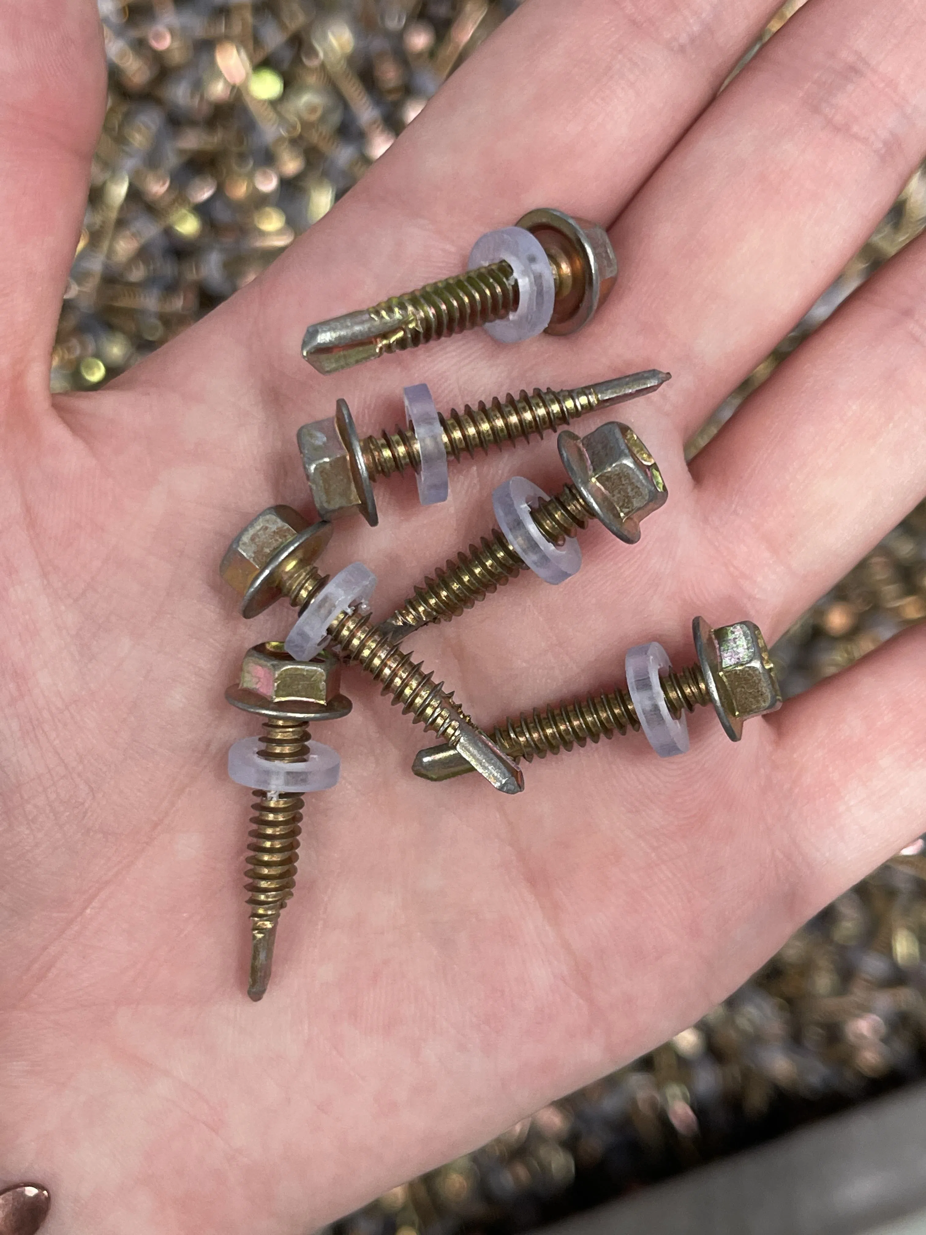 Carbon Steel Hex Washer Head Self Drilling Screws Self Tapping Self-Tapping Roofing Screws for Metal
