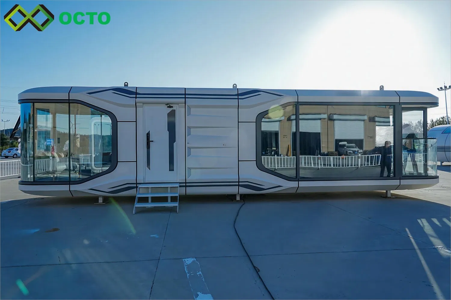 Luxury 38sqm Busan Earthquake Resist Isolator Sleeping Capsule Prefab Modern Cabin Tiny House