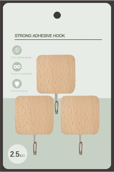 Natural Beech Wood Hooks Wall Mounted Wood Coat Rack Hooks Wood Wall Hooks