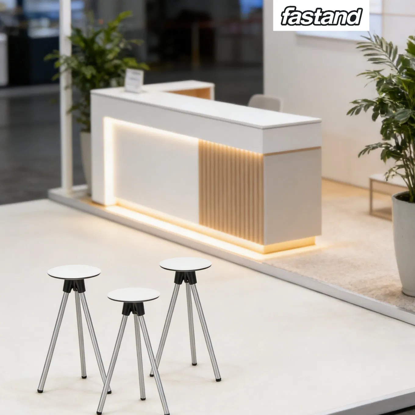 Tall Portable Tripod Stool Set for Camping Exhibitions Outdoor Activities