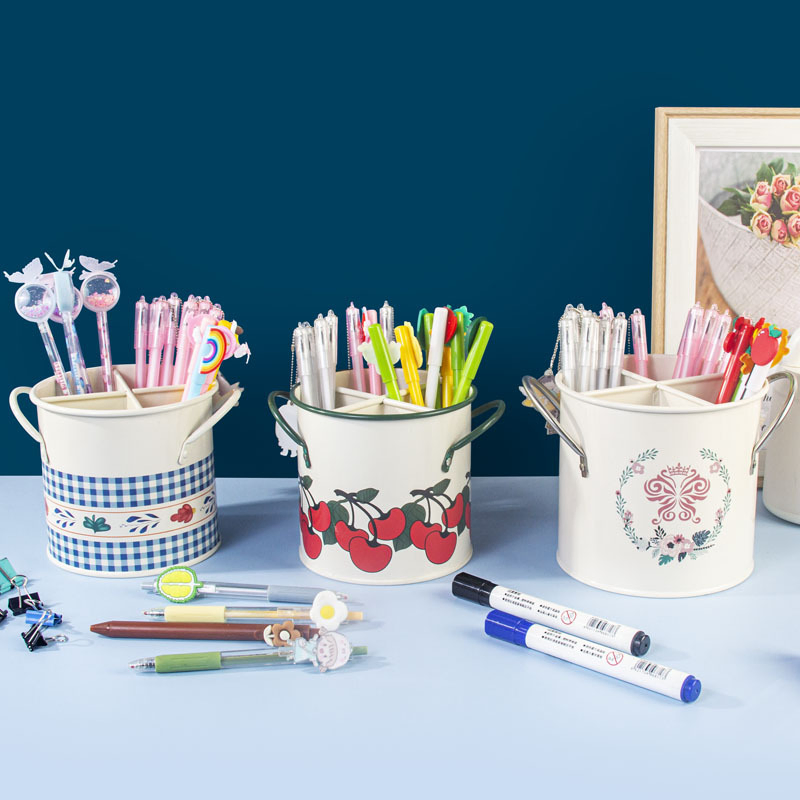 Iron Cutlery Rack Chopsticks Bucket Stationery Spoon Holders Storage Bucket