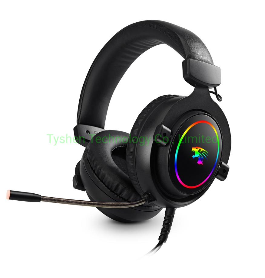 50mm Driver Gaming Headset with Microphone, 7 Color Lighting