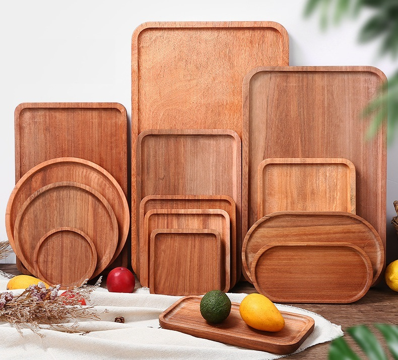 Perfect Bamboo Food Plate Fruit Tray Rectangular Food Serving Tray