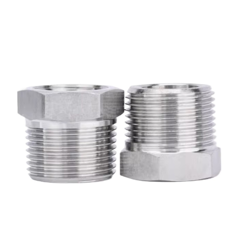 304 Stainless Steel Filling Core 4-Point Reducing Filling Core Variable Diameter Inner and Outer Thread Pressure Gauge Conversion Joint