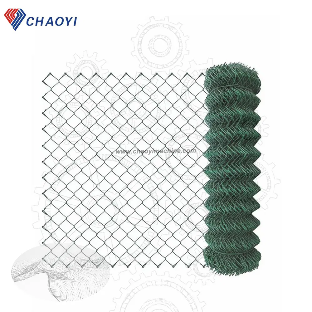 Chaiyi Custom Wholesale High Security Galvanized PVC Coated Chain Link Fence/Fencing Mesh Square Meter Price Made in China Cost with Barbed Wire on Top