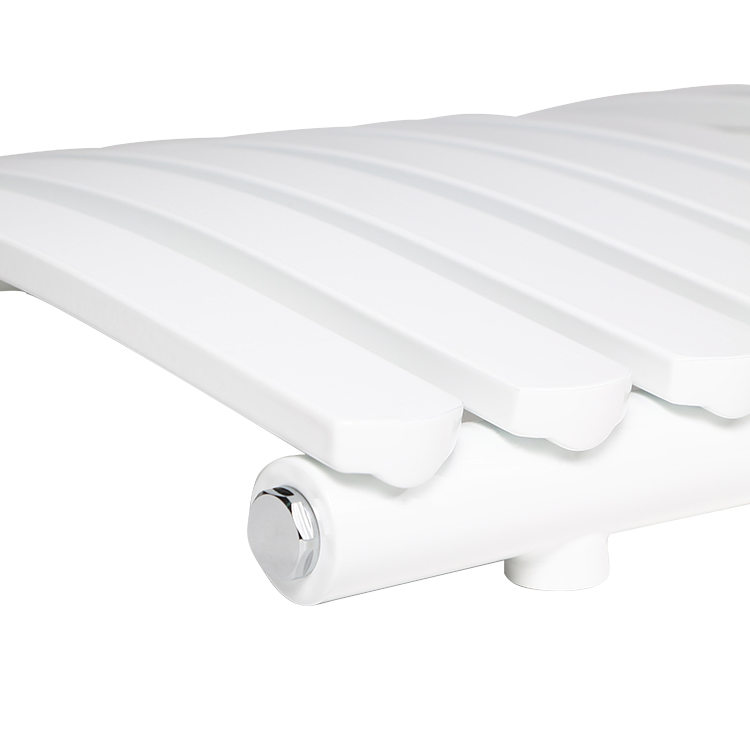 Whie Curved Mild Steel Wall Mounted Heated Towel Rail Towel Warmer Rack