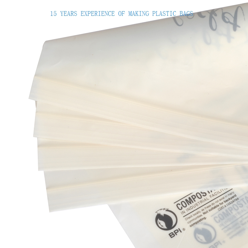 Frosted Pbat PLA Material Corn Starch Compostalbe Zipper Bag for Furit
