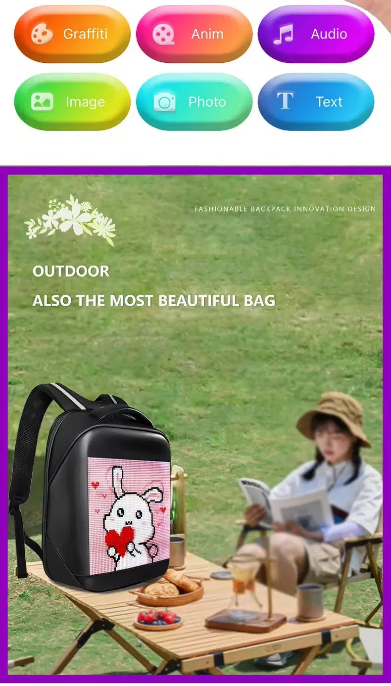 New 3D Display LED Screen Colorful Basketball Dynamic Billboard LED Bags