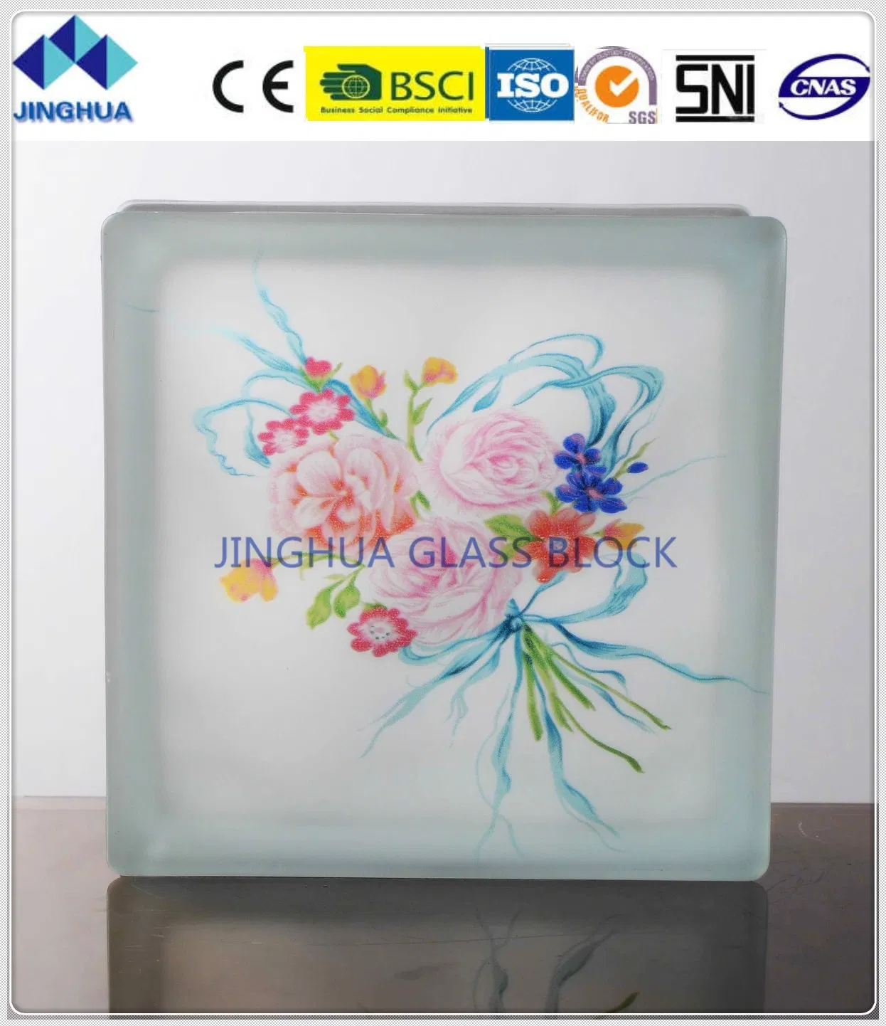 Jinghua High Quality Artistic P-31 Painting Glass Block/Brick
