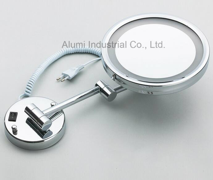 Hotel LED Light Single Sided Wall Mounted Magnifying Mirror